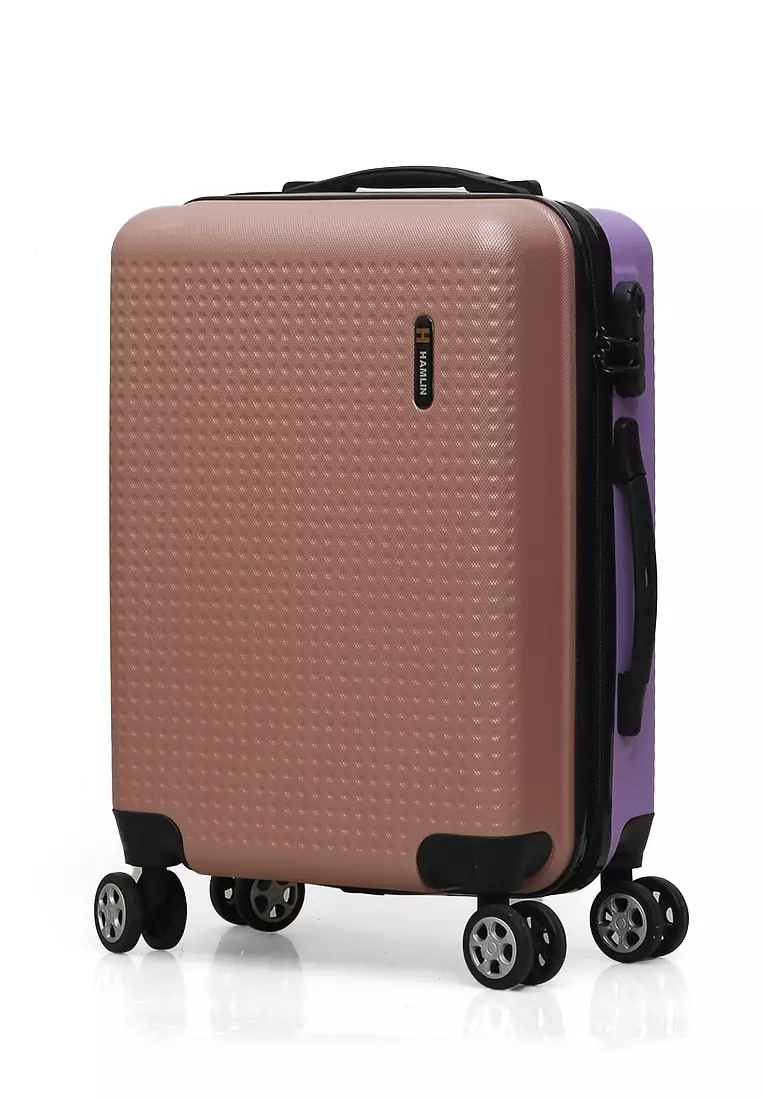 Carlton Koper Hardcase Unisex Size 20 Inch Dual Tone Color Large Compartment Suitcase Code Lock System Material ABS+PVC Coated ORIGINAL - Rose Purple