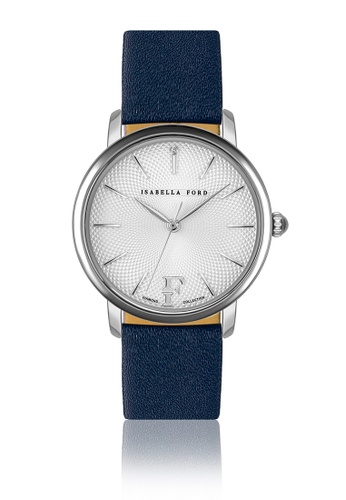 Isabella Ford 白色 Isabella Ford Adore Blue Leather Women Watch 83EAEACA726B73GS_1