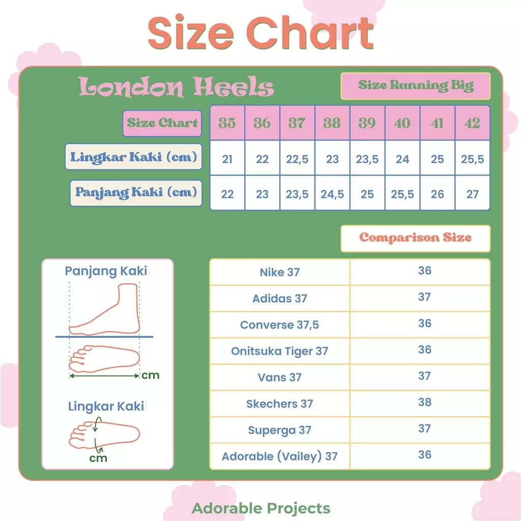 London Mini Heels Genuine Leather Black