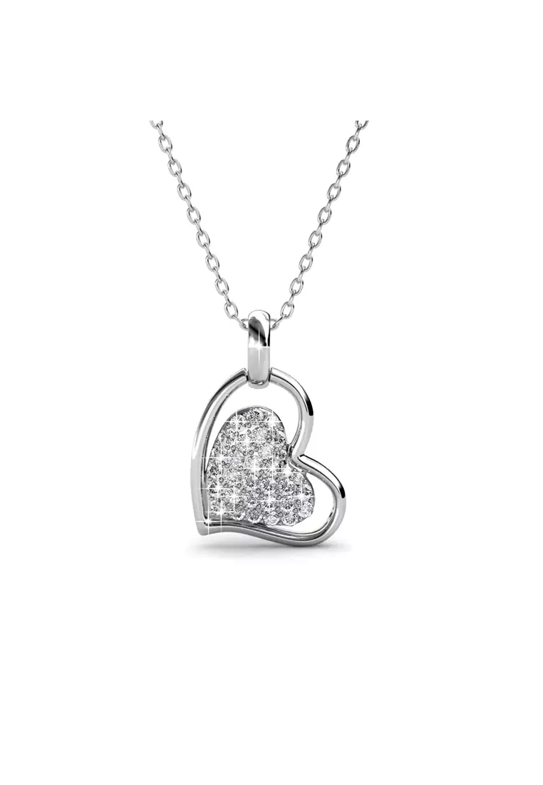 Love Protection Pendant WG - Kalung Crystal Swarovski by Her Jewellery