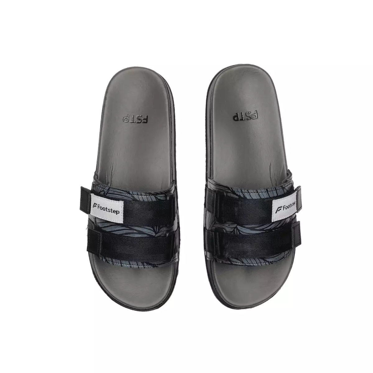 Footstep Footwear Sandal Pria Slide Nifty Black Grey Original Sandal