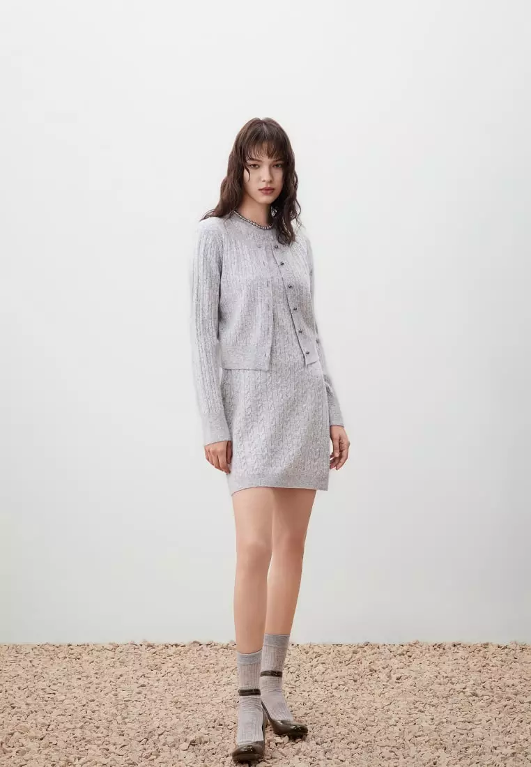 G2000 Cable Cropped Cardigan