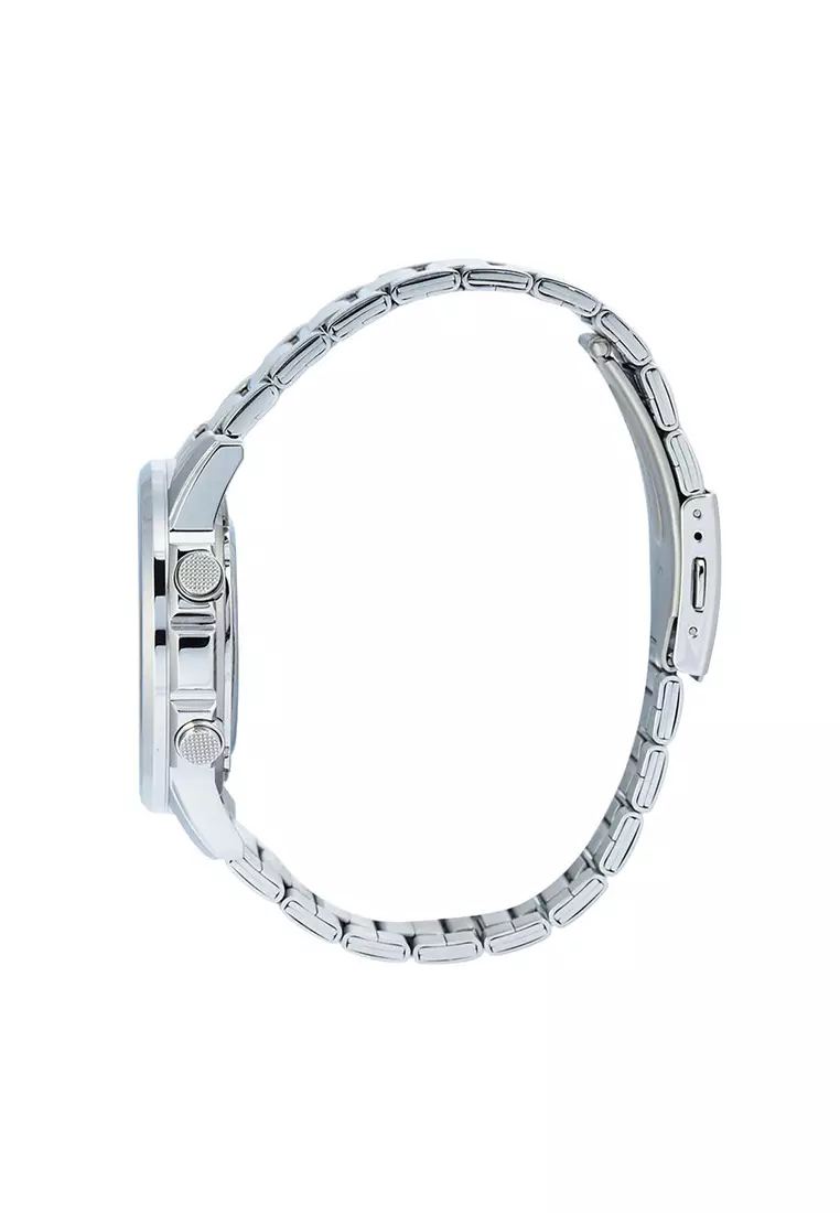 Men Analog-Digital Sport Watch AMW-880D-9AV Silver Stainless Steel Strap