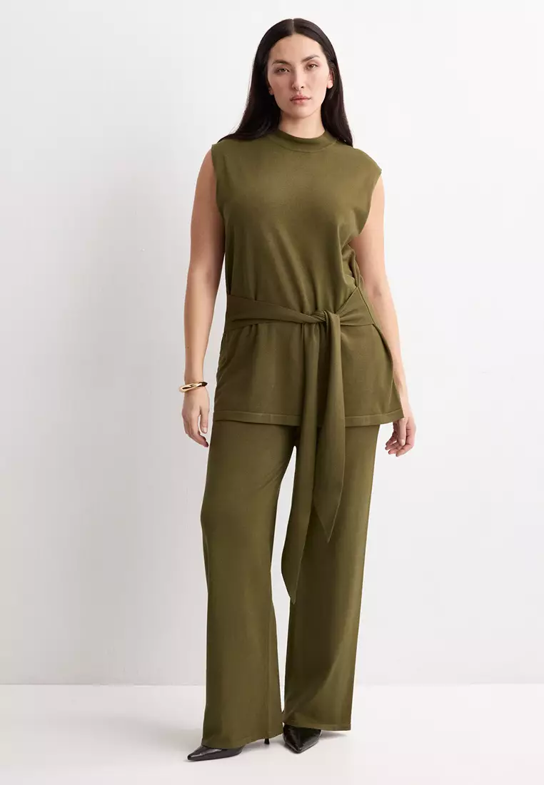 Belted Knitted Waistcoat