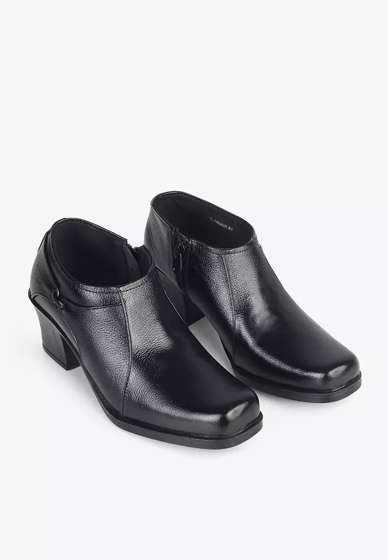 Sepatu Boots Ankle L.Vania 01 Black - Fransisca Renaldy