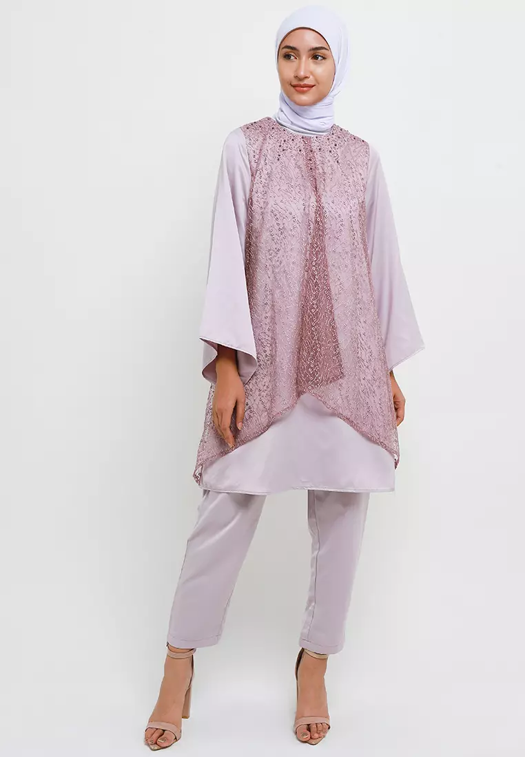 MFMW Zuriah Set Brukat Mauve