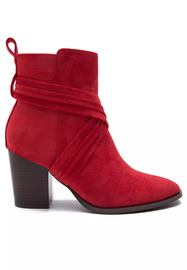 Red ankle boots size new arrivals 1
