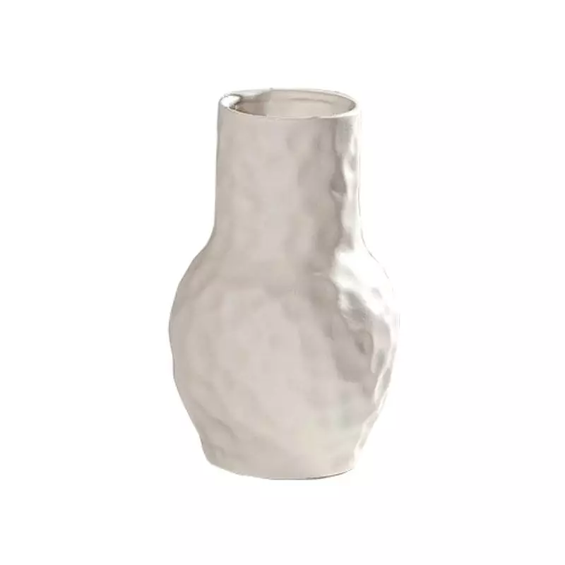 Earthen Sculpture Vase (White)