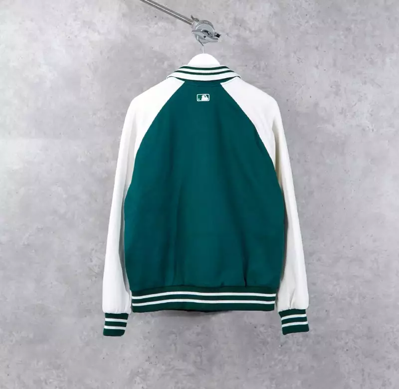 Jaket MLB NY WHITE GREEN VARSITY JACKET 100% ORIGINAL