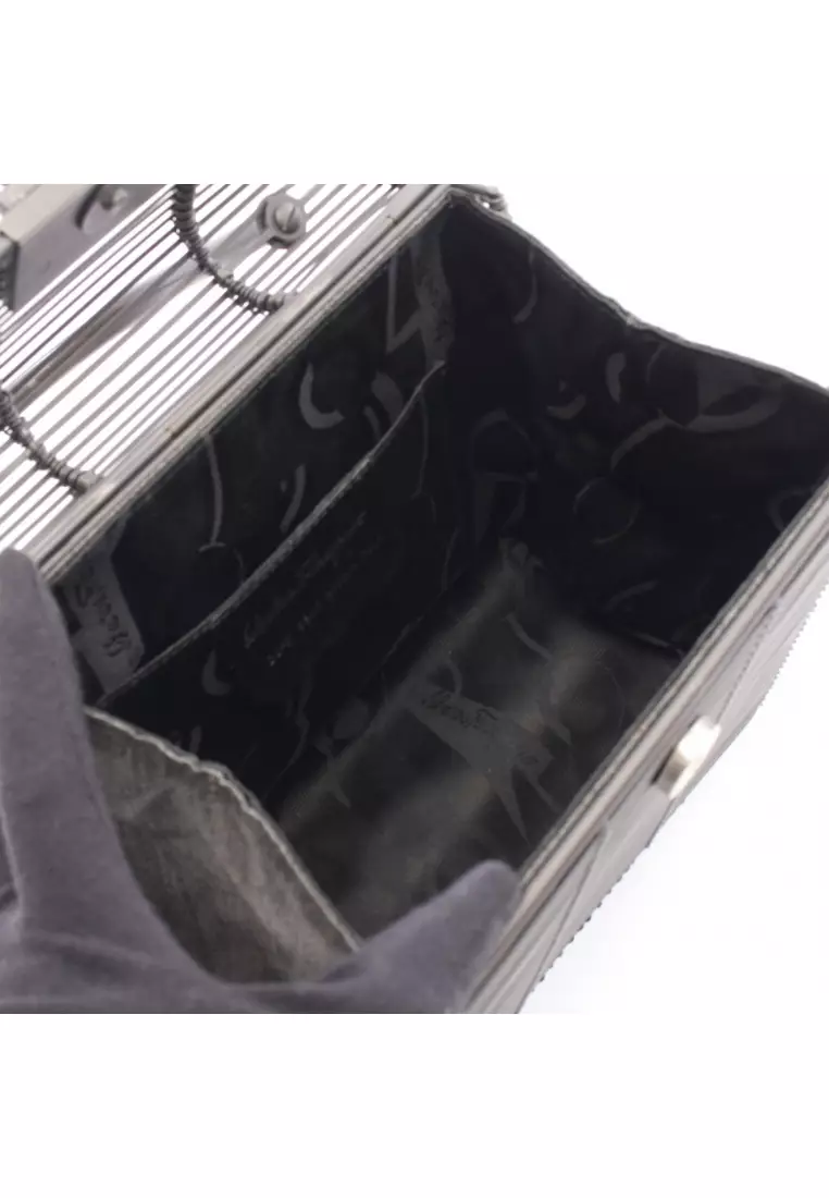 Pre-Loved Salvatore Ferragamo Gancini Handbag black