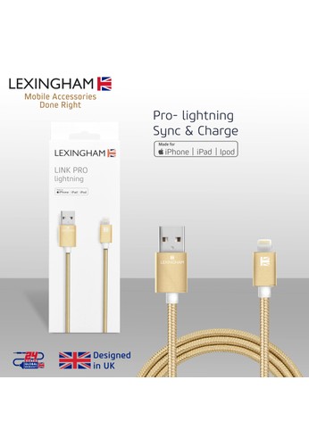 Jual Travel Blue Lexingham Lightning Mfi Cable Iphone Apple Gold L5740 Original Zalora Indonesia
