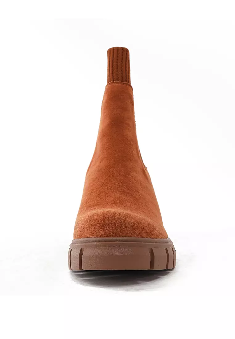 Knitted Stitched Suede Chelsea Boots WTY2030-12