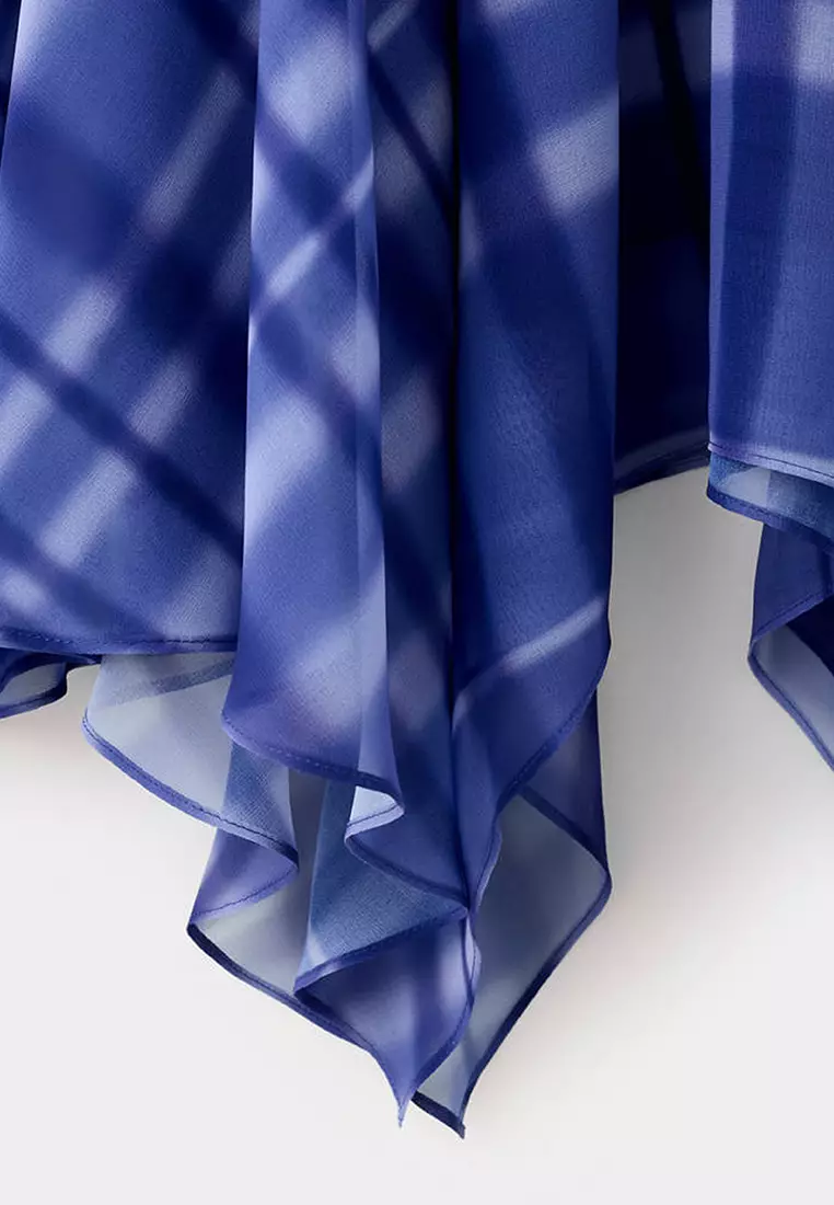 Checked Flared Skirt