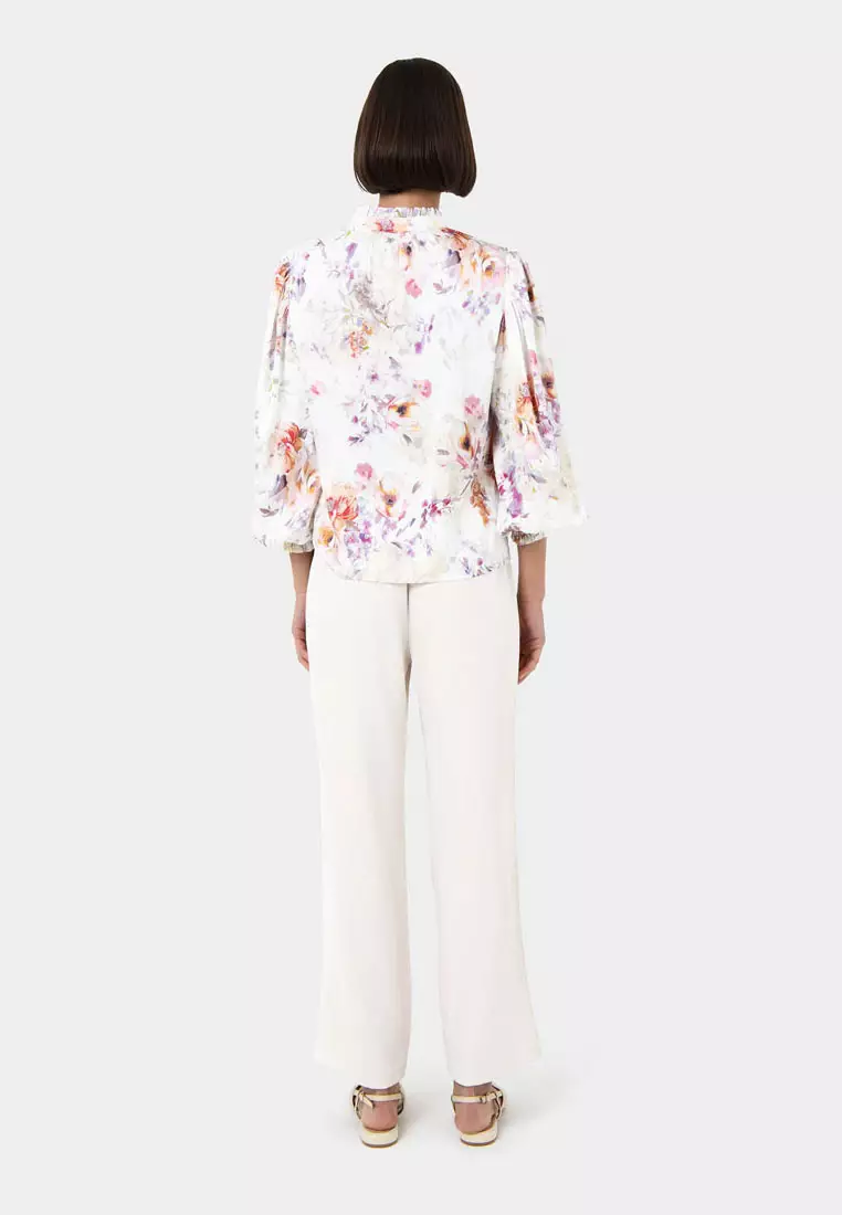 Rosy Bell Sleeve Blouse
