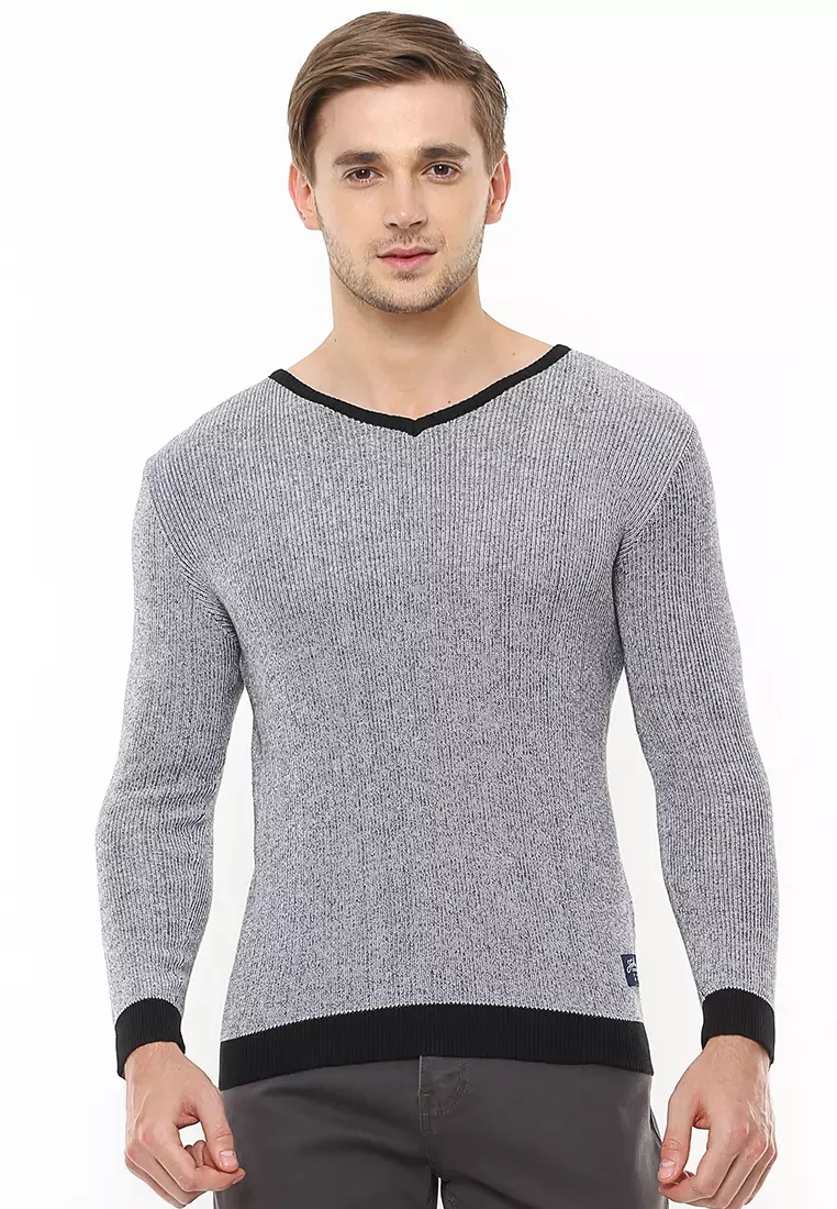 Jual Johnwin Johnwin Sweater Casual Gray Lengan Panjang