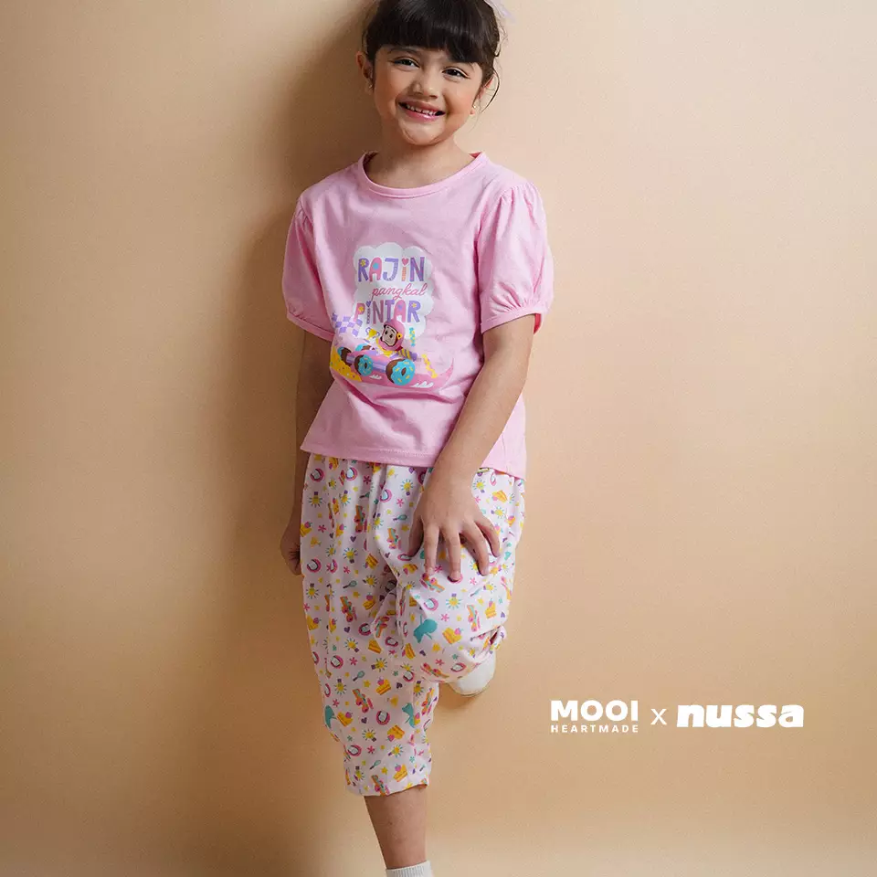Mooi x Nussa Celana Panjang Anak Perempuan Rarra Pants - Purple