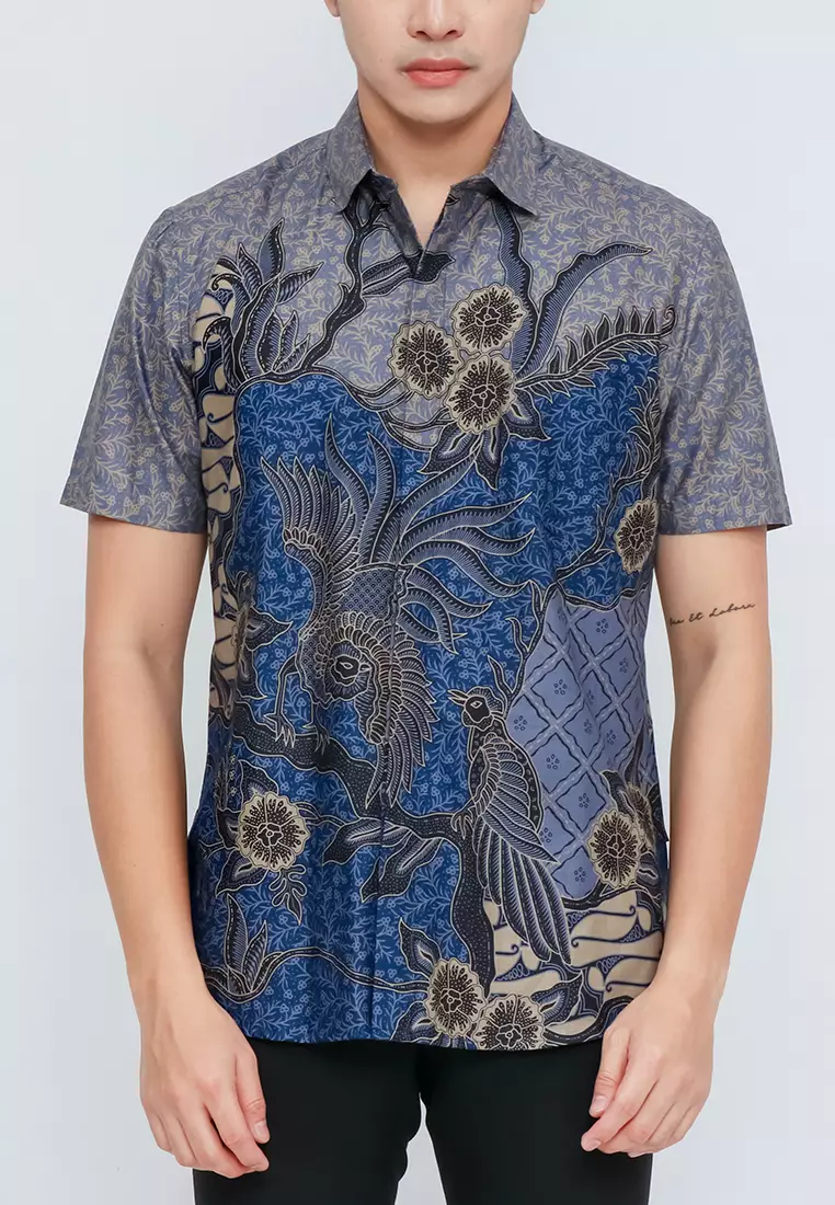 My Aksa Batik Pria Kemeja Pendek Ernest Elena Early