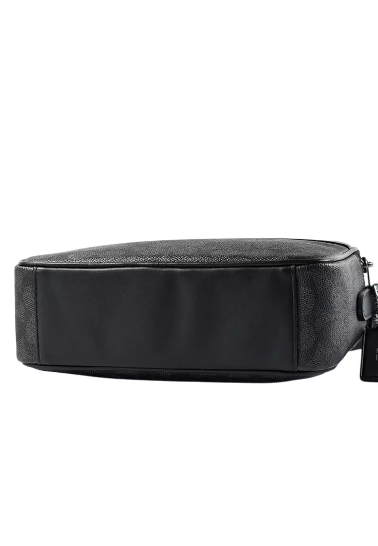 Mens Graham Crossbody Bag - Charcoal Black