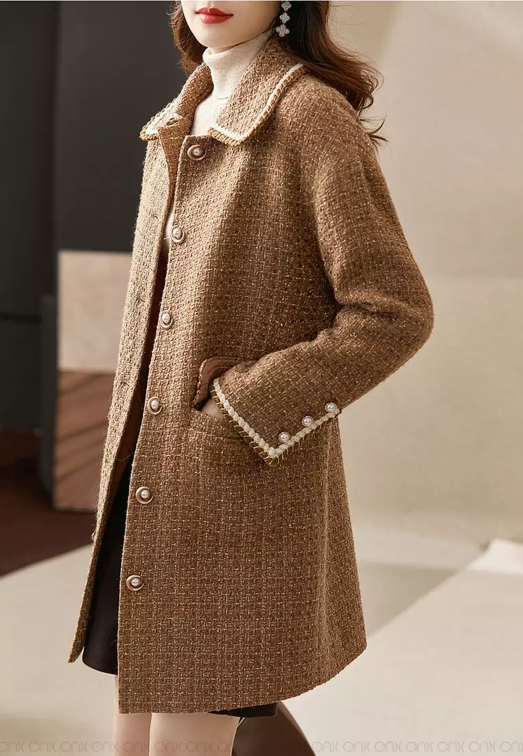 Gold wool coat clearance