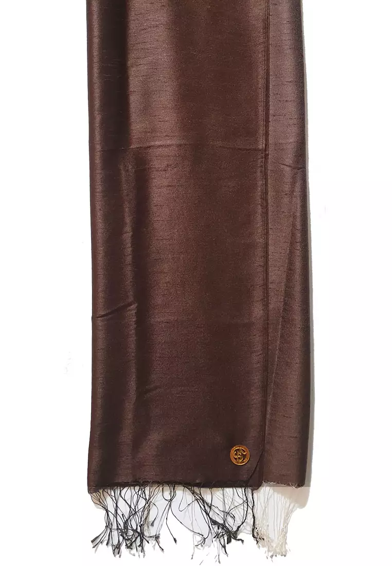 Glamour Raw Silk Pashmina Auburn