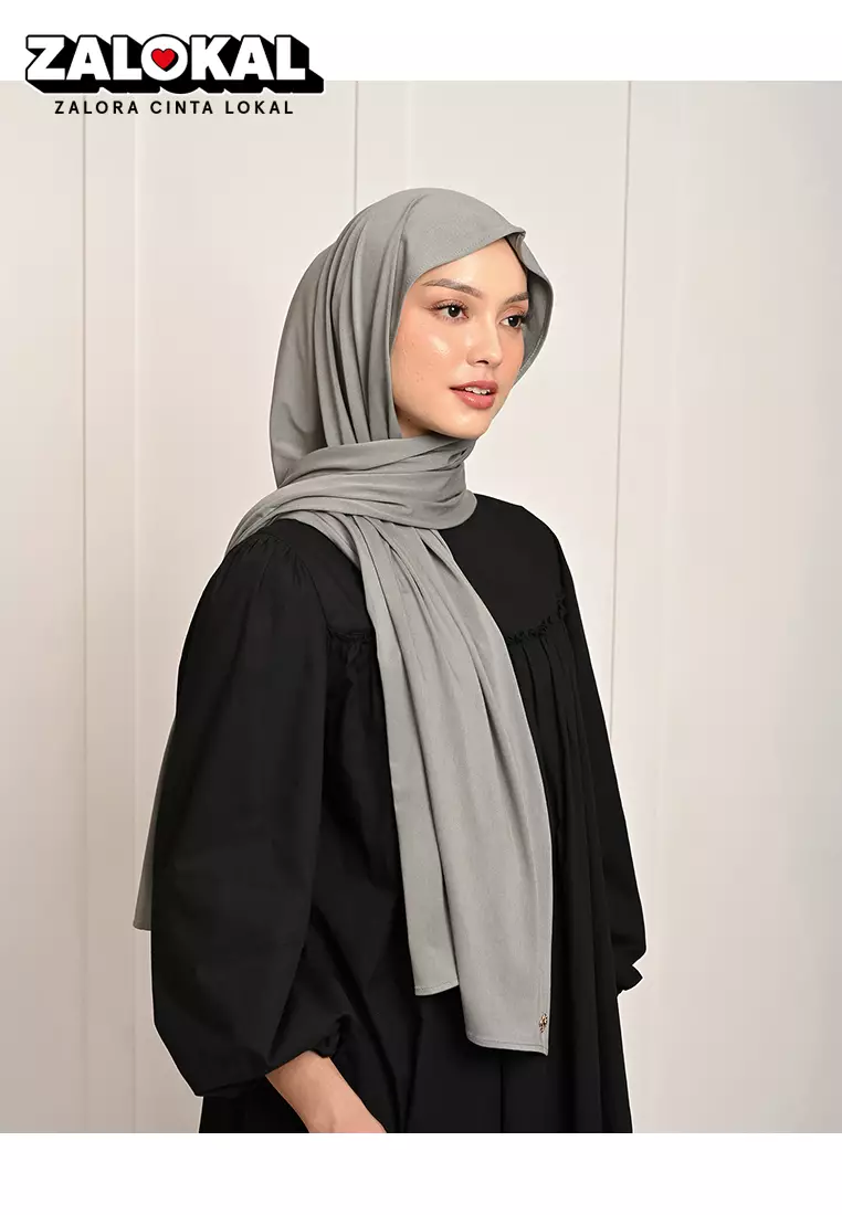 Geulis.id JESSIE EVERYDAY SHAWL (10 warna) Hijab - GREY