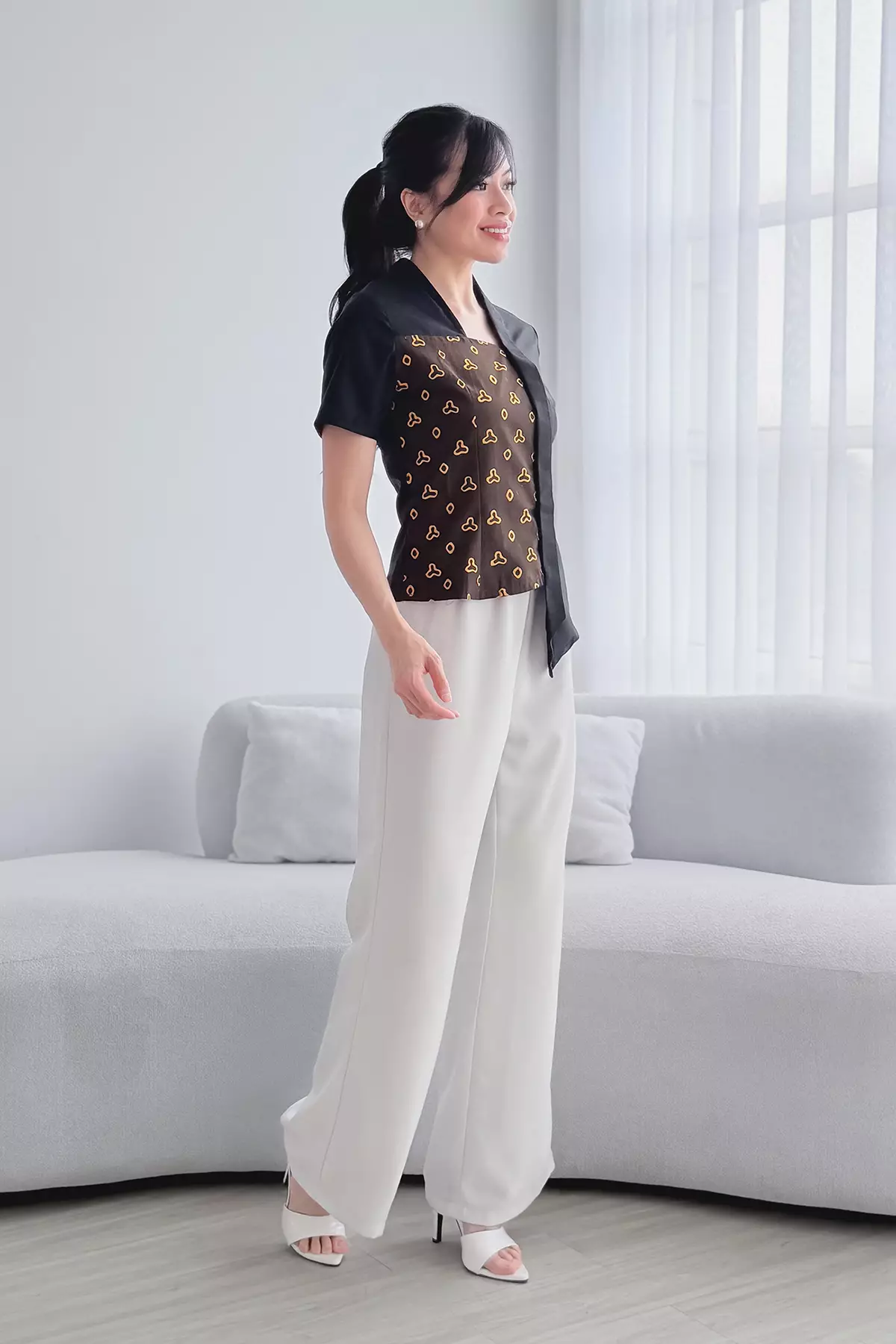Katarina Jumputan Kunyit Cotton Kebaya