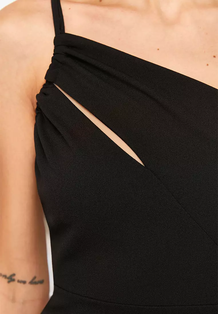 Fitted Cut Out Midi Dress