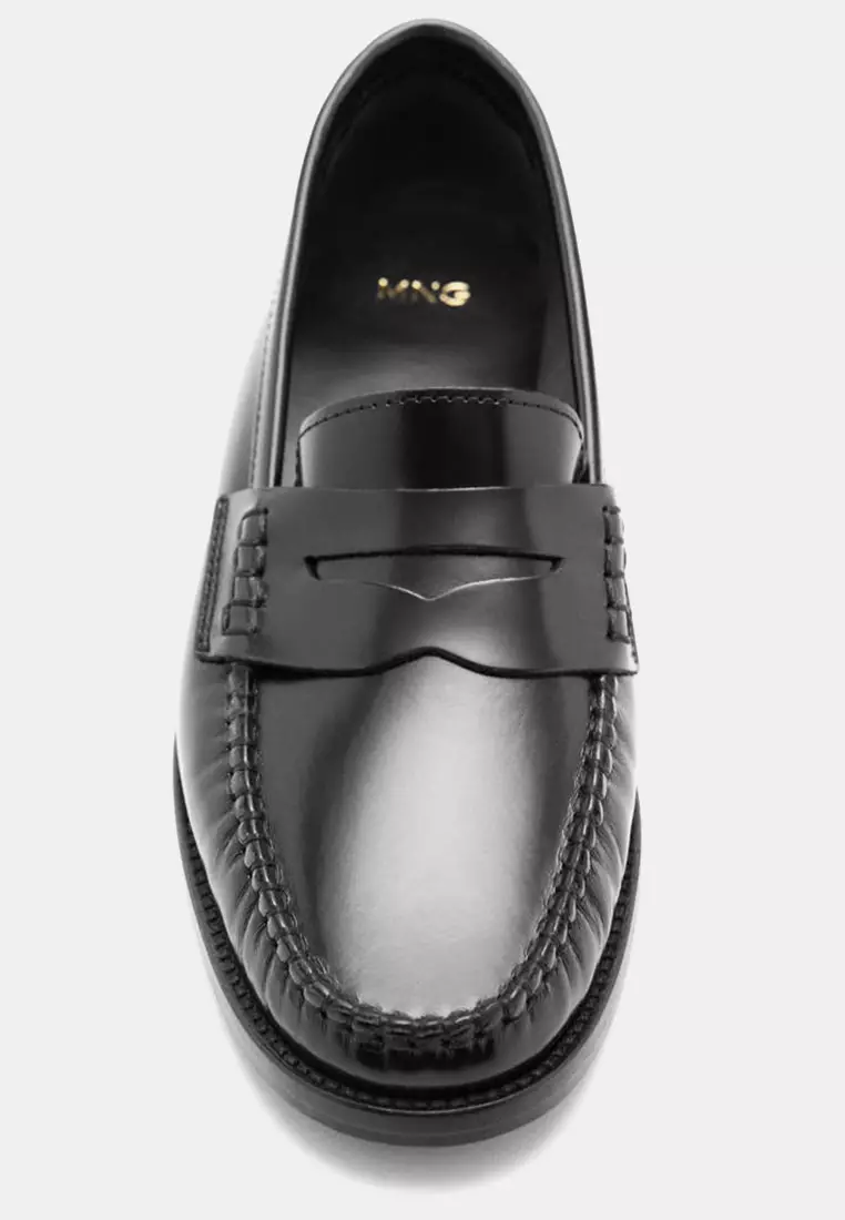 Gathered Leather Loafers