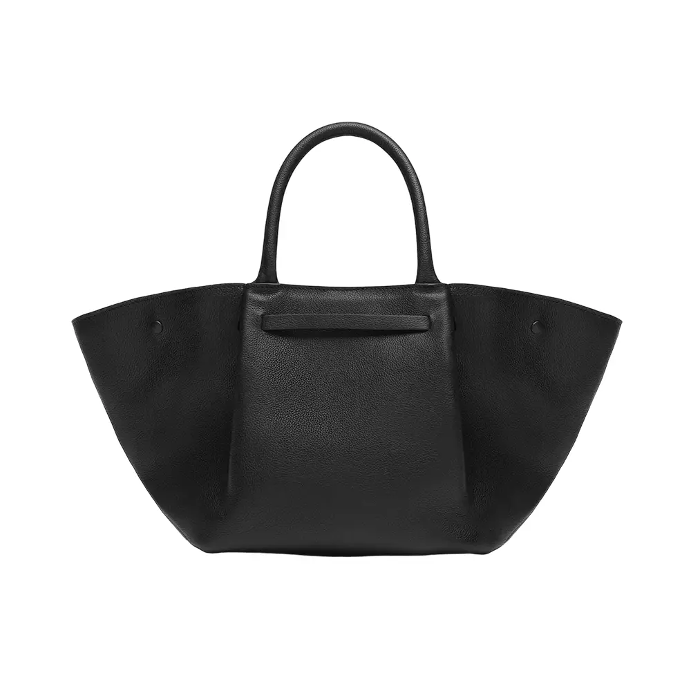 The Midi New York Tote Bag Black Grained