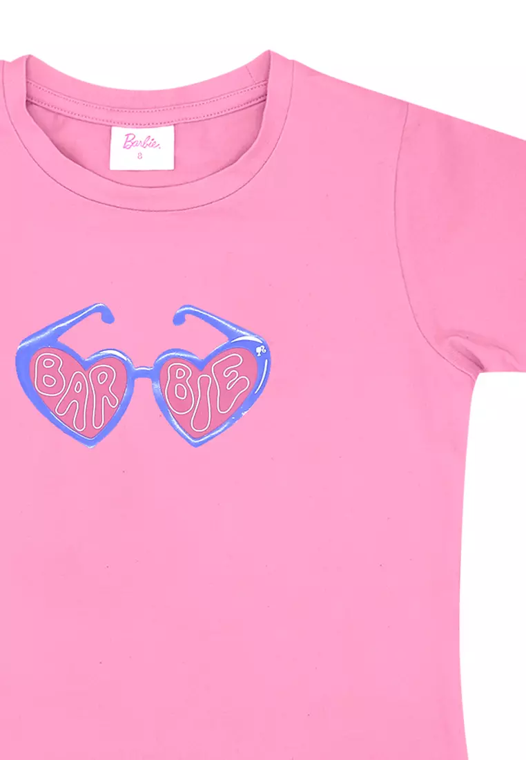 Girls Licensed Graphic Ringer T-Shirt Heart Sunglasses