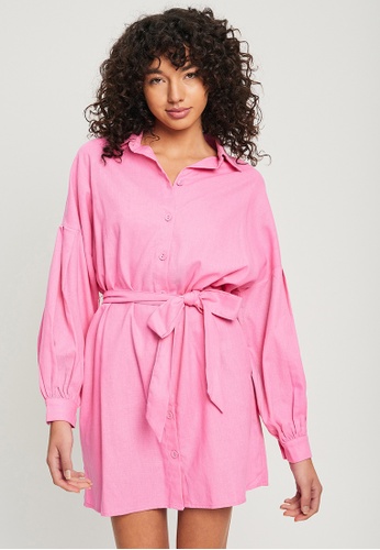 Calli pink Spirit Shirt Dress 475AFAA40C9C1AGS_1