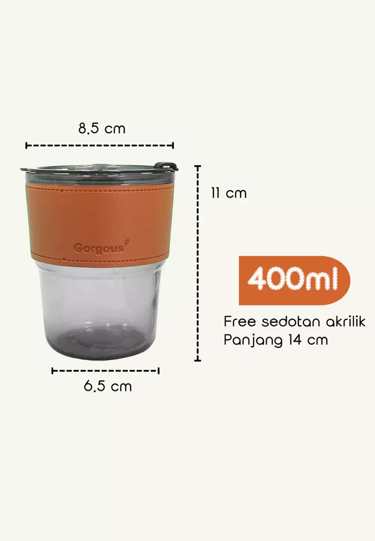 Wakakids Botol Gelas Minum Kaca Minimalis Transparan Coffee Cup Aesthetic Georgous Free Sedotan 400ml Venjr Hitam