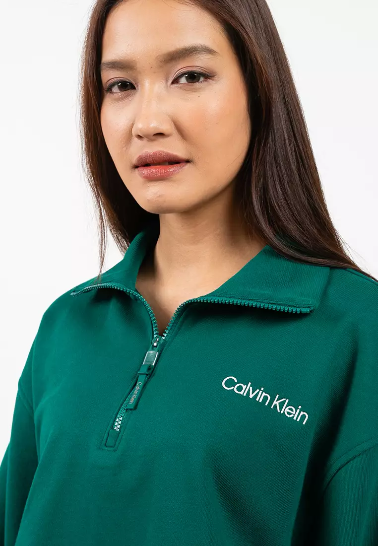 1/4 Zip Sweater with Rib Graphic - Calvin Klein Sport