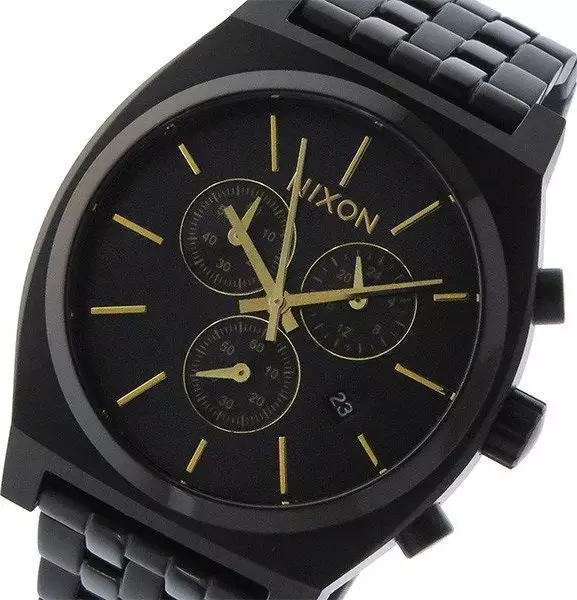 NIXON TIME TELLER CHRONO ALL BLACK / GOLD