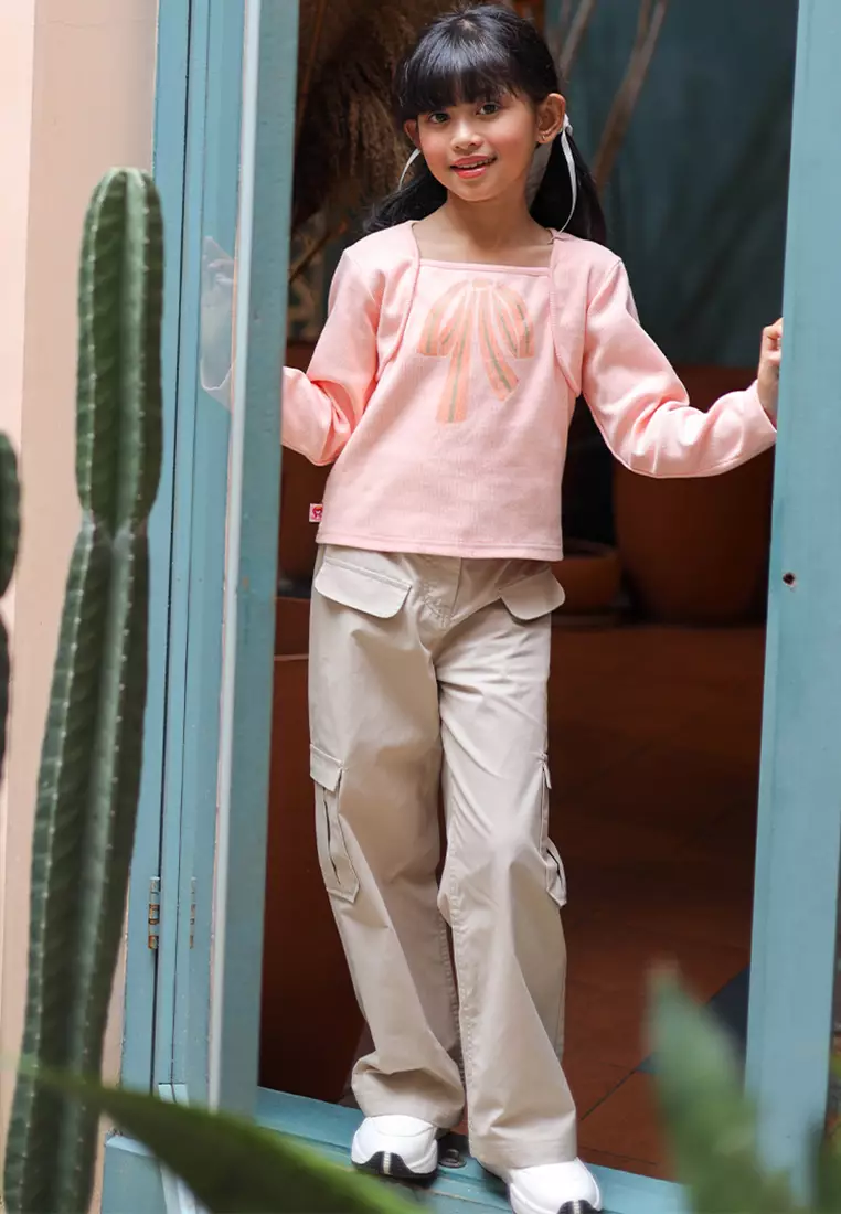 Long cargo pants/ Celana panjang cargo anak/ Rodeo Junior Girl Perfect Pop