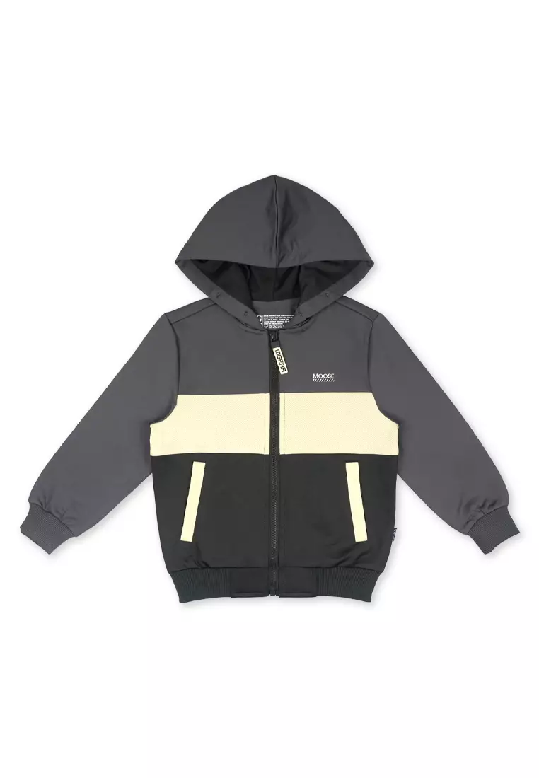 Boys Jacket With Hood And Print Details