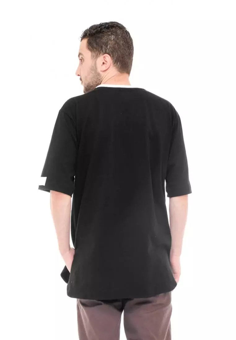 Kaos Koko Gamis Muslim Pria Fauzan - Hitam