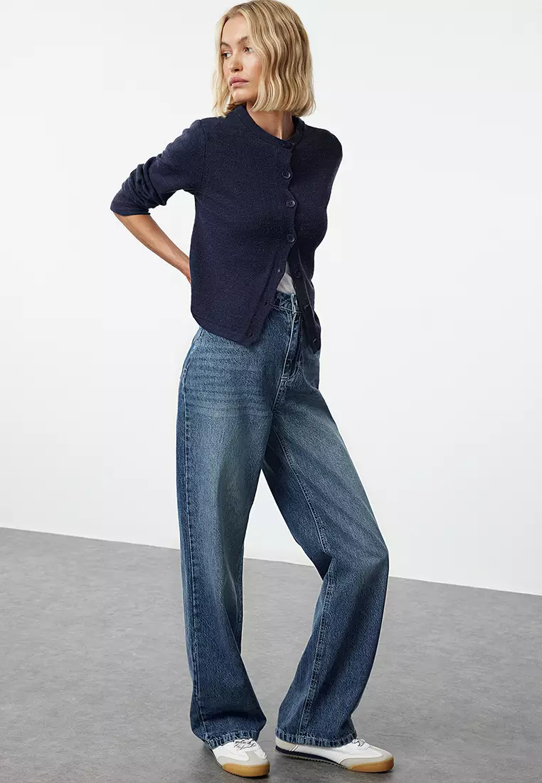 Cotton High Waist Jeans