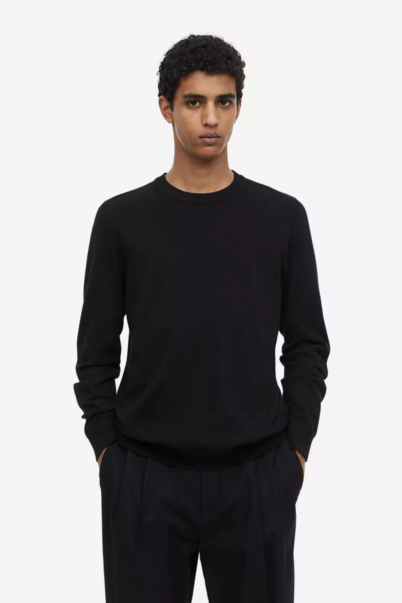 Mens black discount cotton jumper