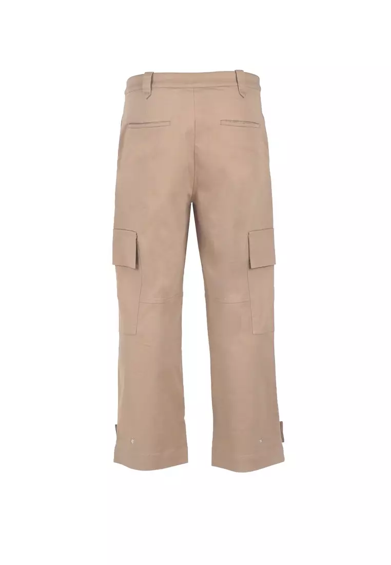Greenlight Women's Cargo Loose Pants Cotton Stretch C020923
