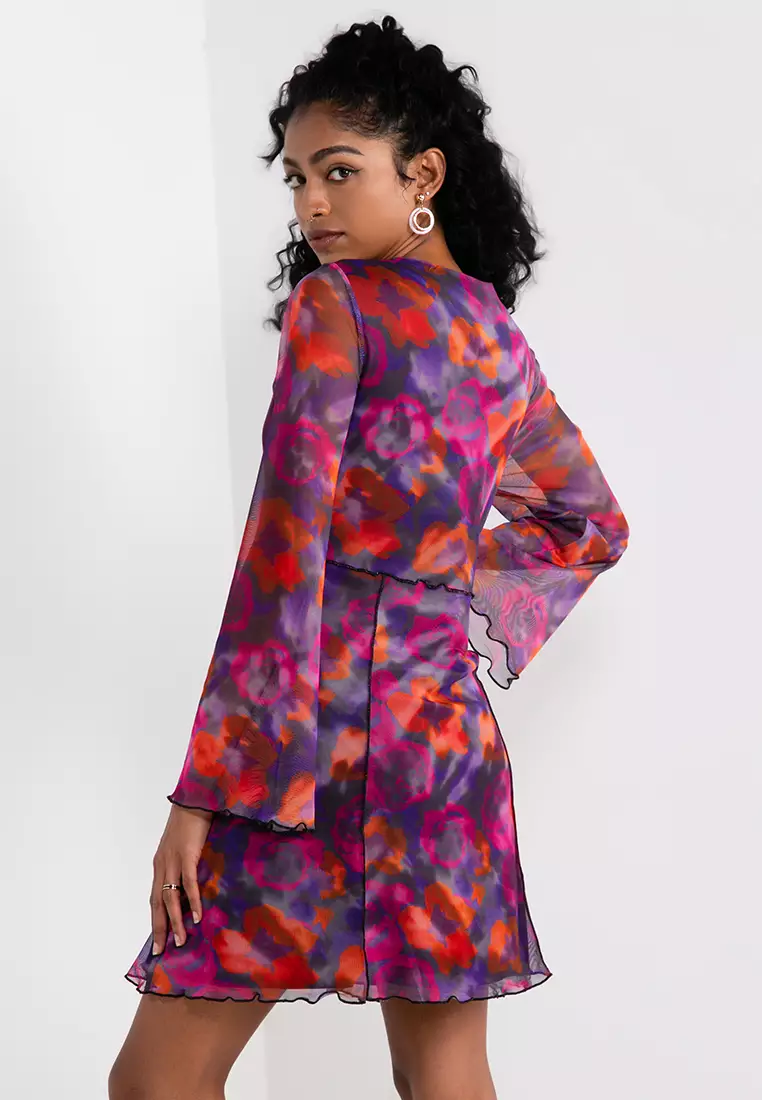 Topshop cheap purple dress