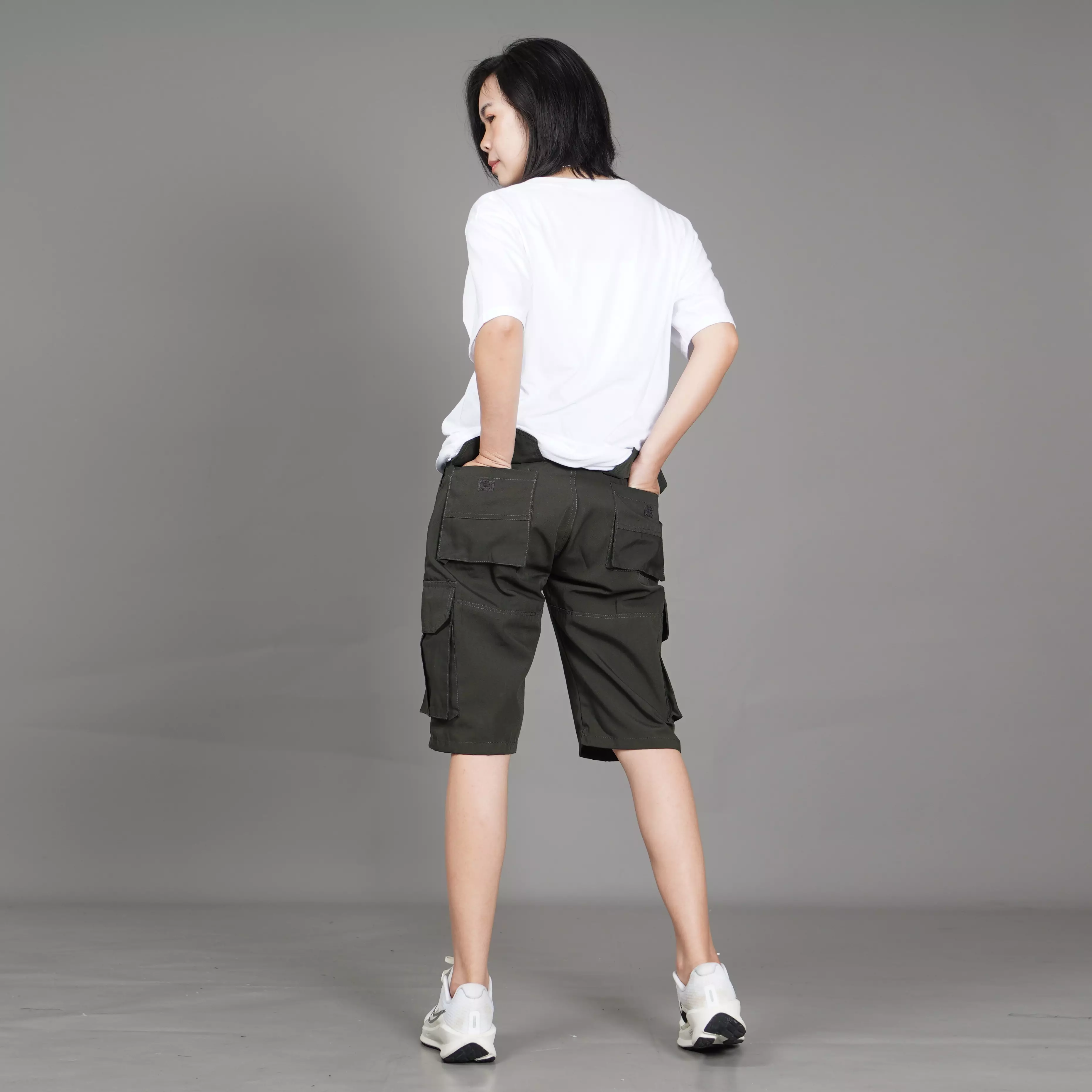  CHARLEY Celana Pendek Cargo Wanita Cargo Pants Wanita - ARMY