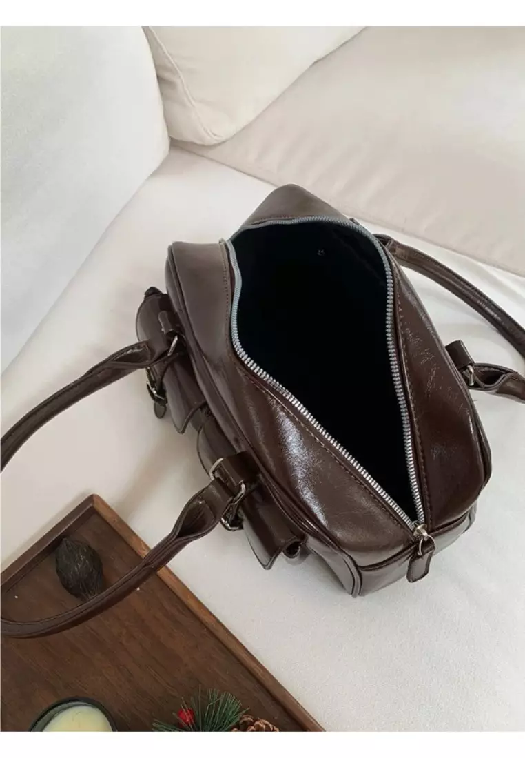 Saeko Brown Handbag Hand Shoulder Bag