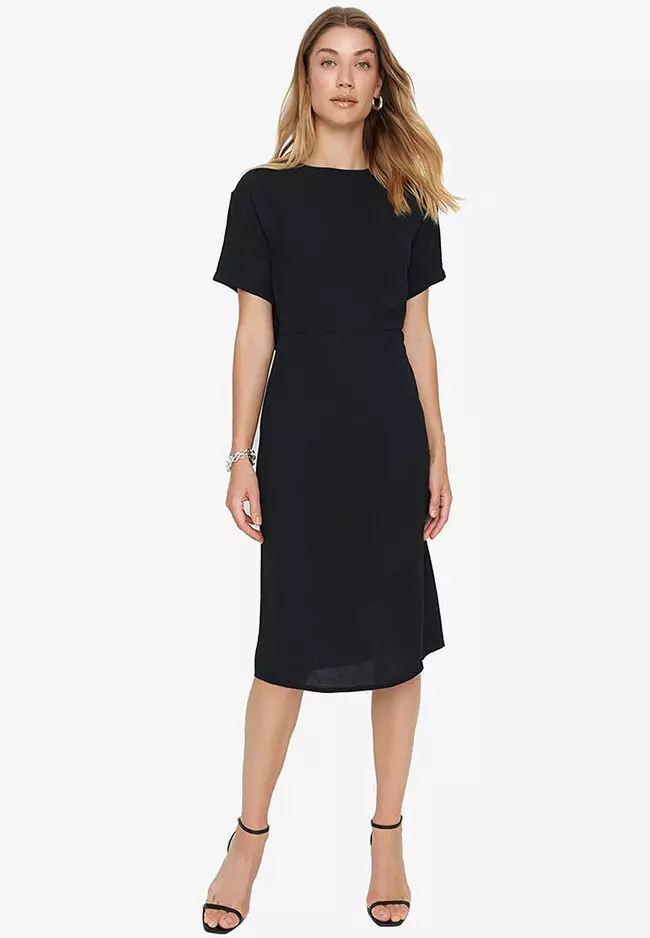 Midi dress short sleeve Clearance