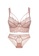 ZITIQUE pink Women's Sexy Ultra-thin 3/4 Cup Non-Sponge Push Up Bra Lace Lingerie Set (Bra and Underwear) - Pink B11ACUSE556624GS_1