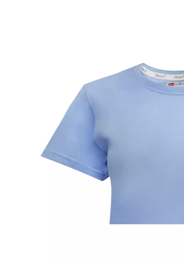 Ladies Blue Round Neck T-Shirt