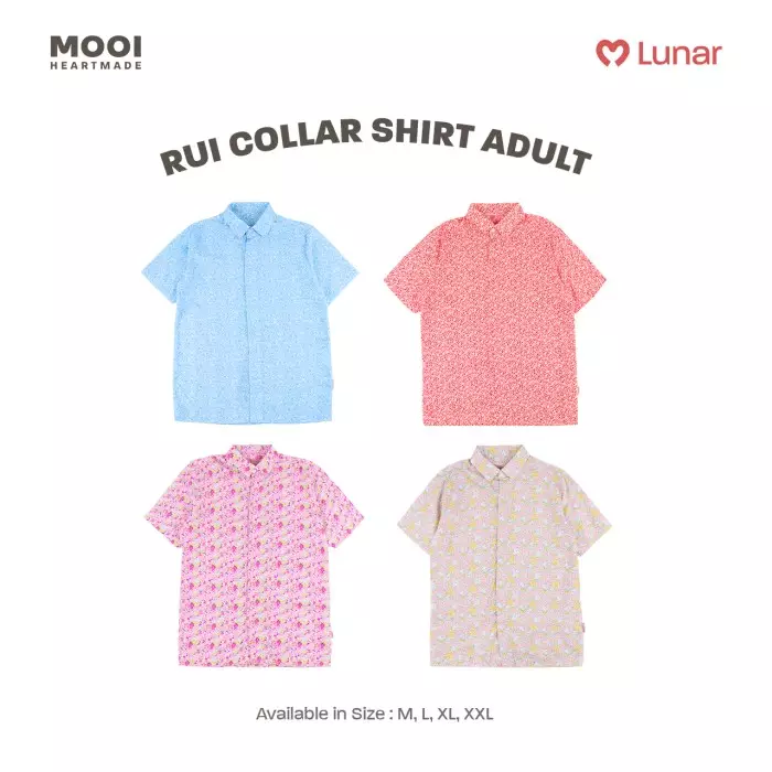 Mooi Kemeja Dewasa Lunar Collection Rui Collar Shirt Adult - Pink Fushia