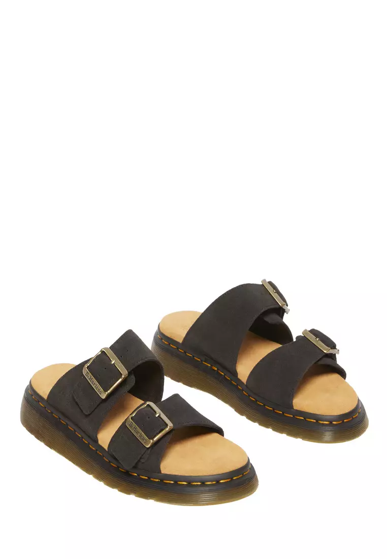 Josef Suede Slide Black Sandals Men