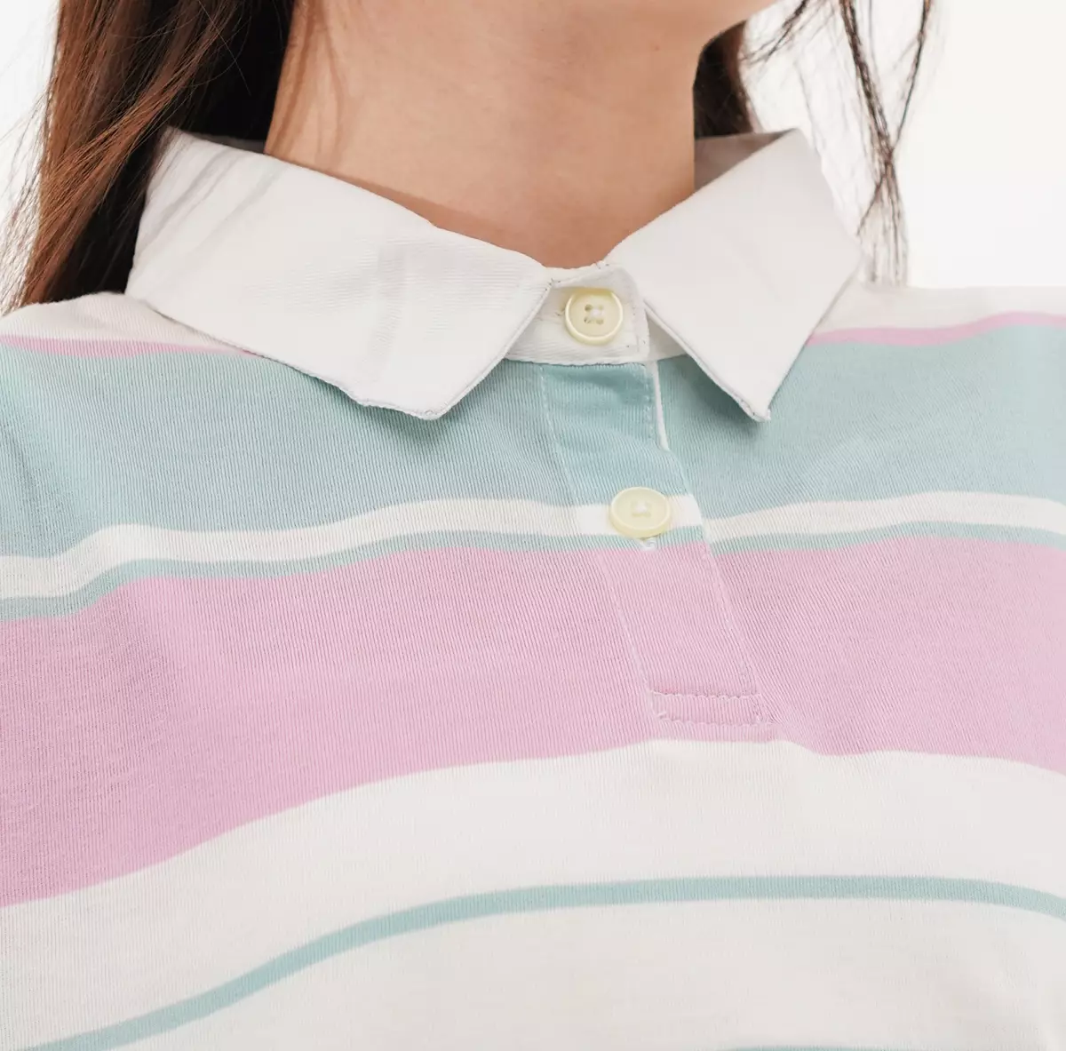 Matsuda Polo Rugby Crop top katun Annya Pink