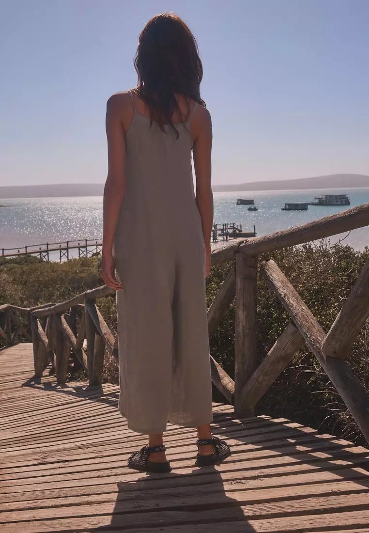 Premium 100% Linen Romper Jumpsuit